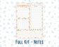 Kit 0228- 7x9 - EC Notes Pages - August - Just Peachy - Dashboard Kit | Productivity Page