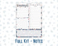 Kit 0198- 7x9 - EC Notes Pages - December - Holiday Village - Dashboard Kit | Productivity Page