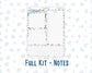 Kit 0299 - 7x9 - EC Notes Pages - Dashboard Kit | Productivity Page - October - Book Nook