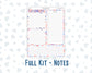 Kit 0273 - 7x9 - EC Notes Pages - Dashboard Kit | Productivity Page - July - Americana In Bloom