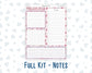 Kit 0204 - 7x9 - EC Notes Pages - February - Valentines Garden - Dashboard Kit | Productivity Page
