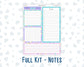 Kit 0230- 7x9 - EC Notes Pages - August - School Daze - Dashboard Kit | Productivity Page