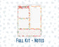 Kit 0271 - 7x9 - EC Notes Pages - Dashboard Kit | Productivity Page - June - Strawberry Shore