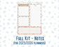 Kit 0237- 7x9 - EC Notes Pages - October - Forest Falk - Dashboard Kit | Productivity Page