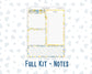 Kit 0274 - 7x9 - EC Notes Pages - Dashboard Kit | Productivity Page - July - Sunny Lemon Shore