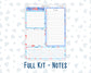 Kit 0224- 7x9 - EC Notes Pages - July - Patriotic Parade - Dashboard Kit | Productivity Page
