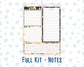 Kit 0200- 7x9 - EC Notes Pages - January - Golden Hour - Dashboard Kit | Productivity Page