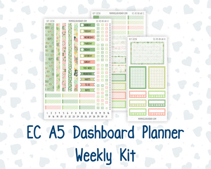 Kit 0256 - A5 - EC Dashboard Planner - March - Froggy Luck