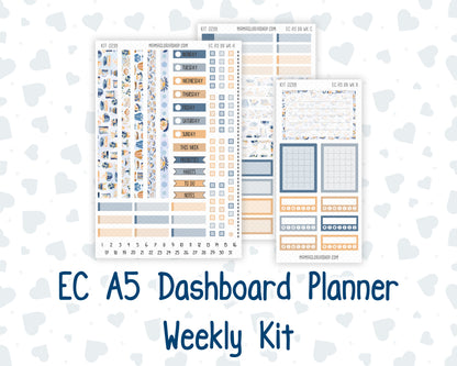 Kit 0299 - A5 - EC Dashboard Planner - October - Book Nook
