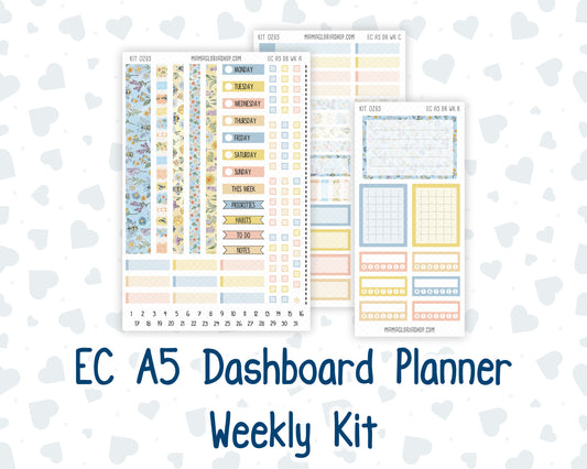 Kit 0265 - A5 - EC Dashboard Planner - May - Honeybee Sky