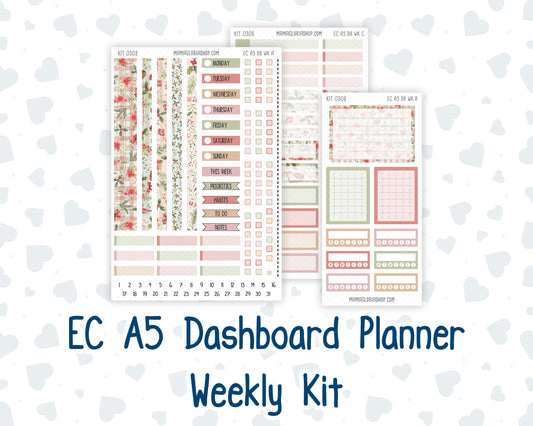 Kit 0308 - A5 - EC Dashboard Planner - December - Knit & Holly