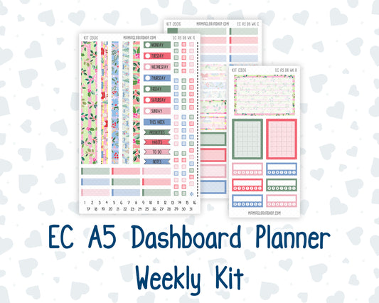 Kit 0306 - A5 - EC Dashboard Planner - December - Jolly Mischief