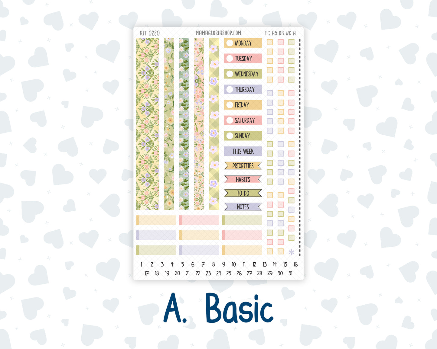 Kit 0280 - A5 - EC Dashboard Planner - Half Past Six In August