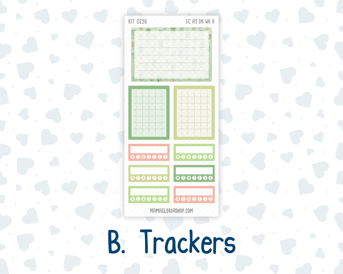 Kit 0256 - A5 - EC Dashboard Planner - March - Froggy Luck
