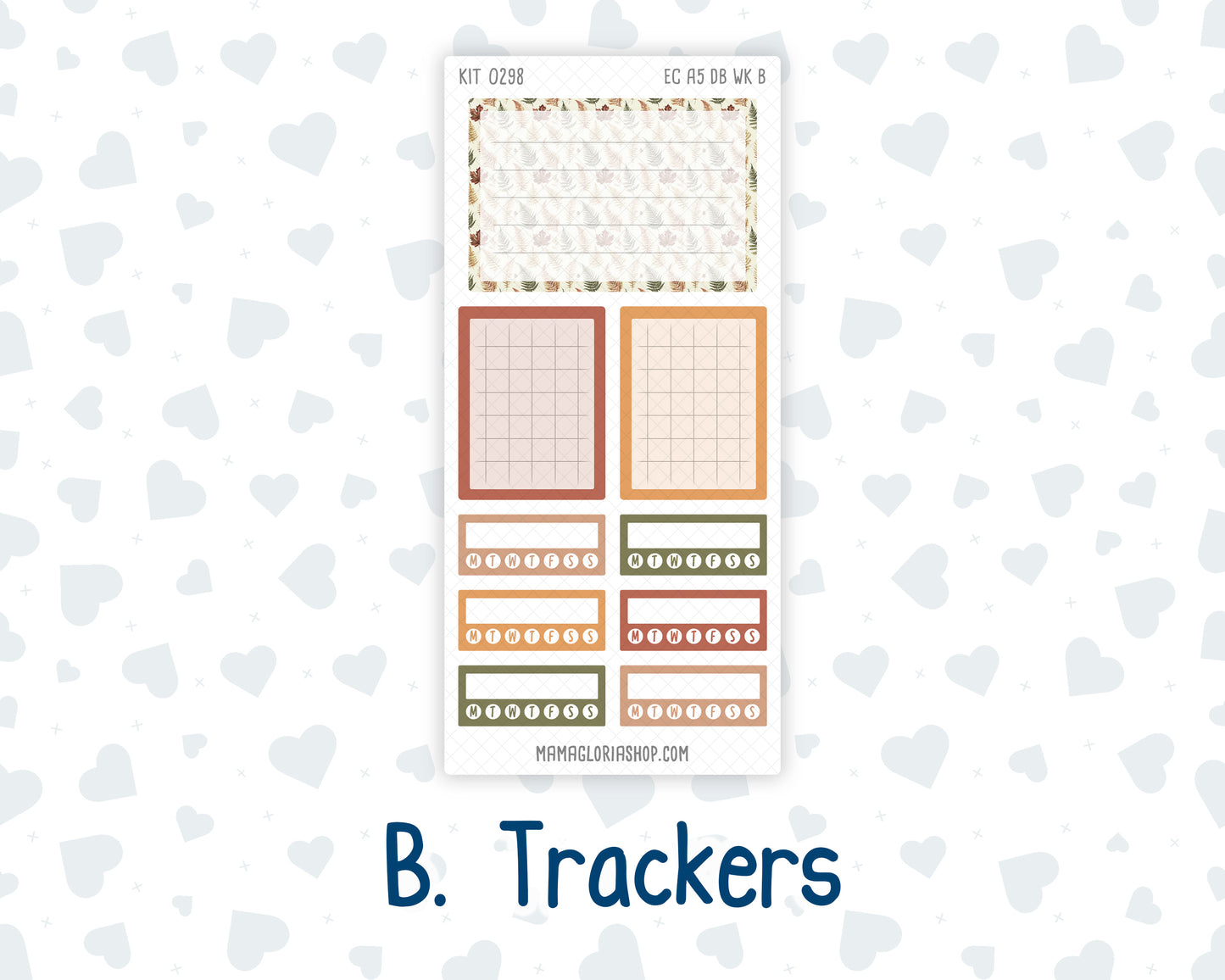 Kit 0298 - A5 - EC Dashboard Planner - October - Velvet Bloom