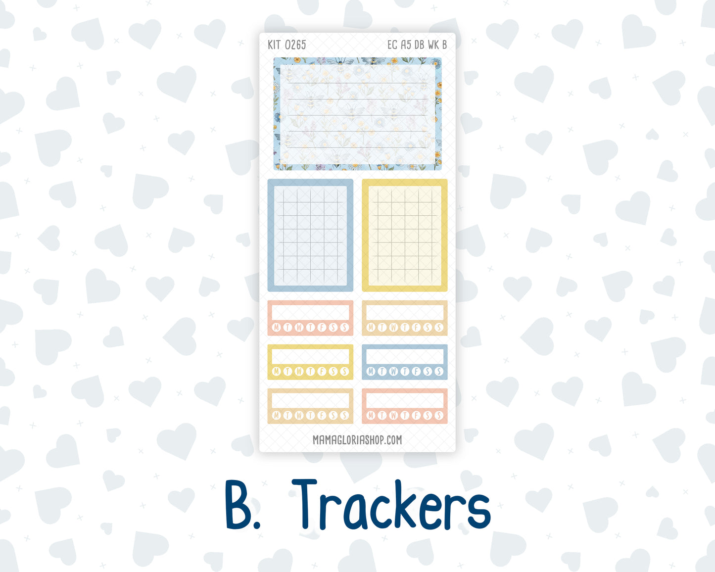 Kit 0265 - A5 - EC Dashboard Planner - May - Honeybee Sky