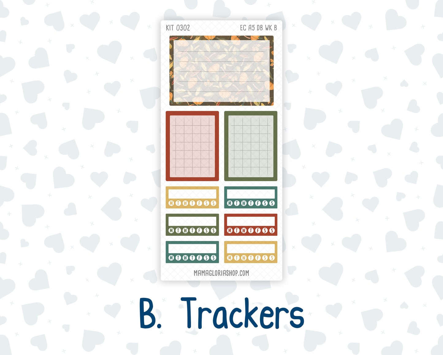 Kit 0302 - A5 - EC Dashboard Planner - November - Thankful Season