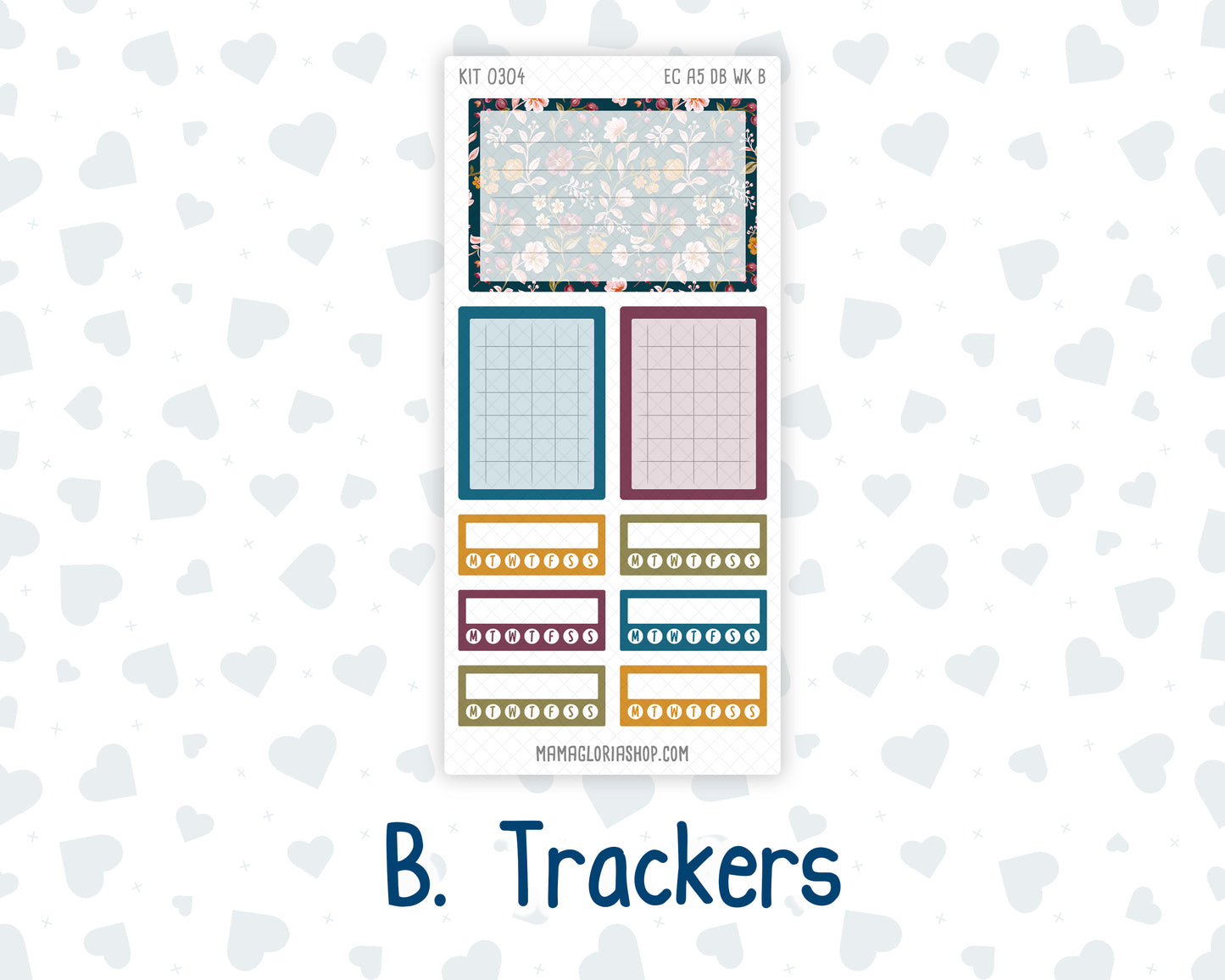 Kit 0304 - A5 - EC Dashboard Planner - November - Autumn In Bloom