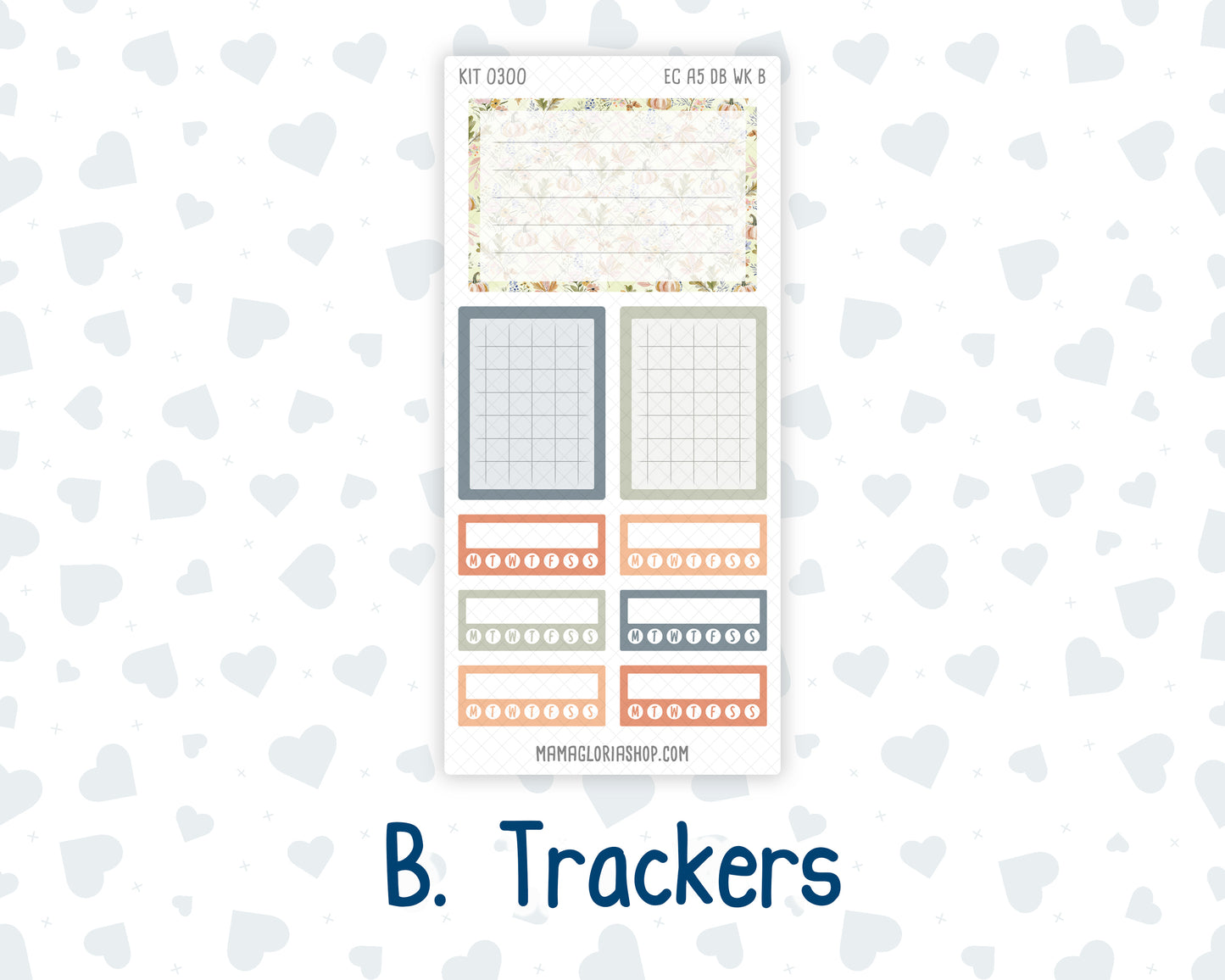 Kit 0300 - A5 - EC Dashboard Planner - October - Autumn Stroll