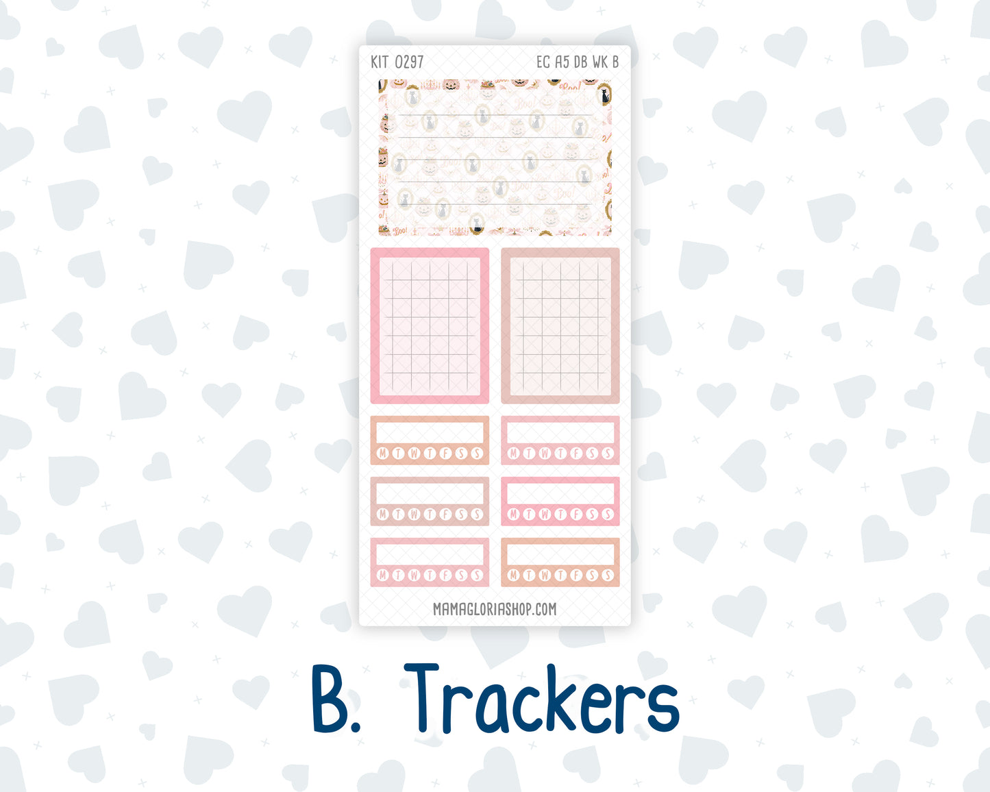 Kit 0297 - A5 - EC Dashboard Planner - October - Pink Spell