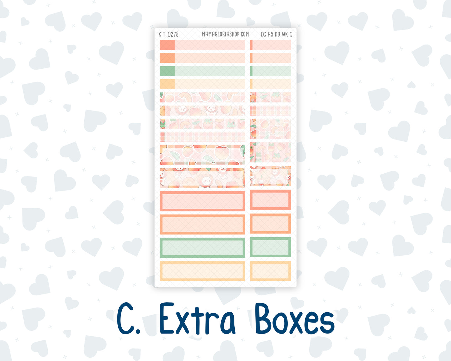 Kit 0278 - A5 - EC Dashboard Planner - August - Oops, All Peaches