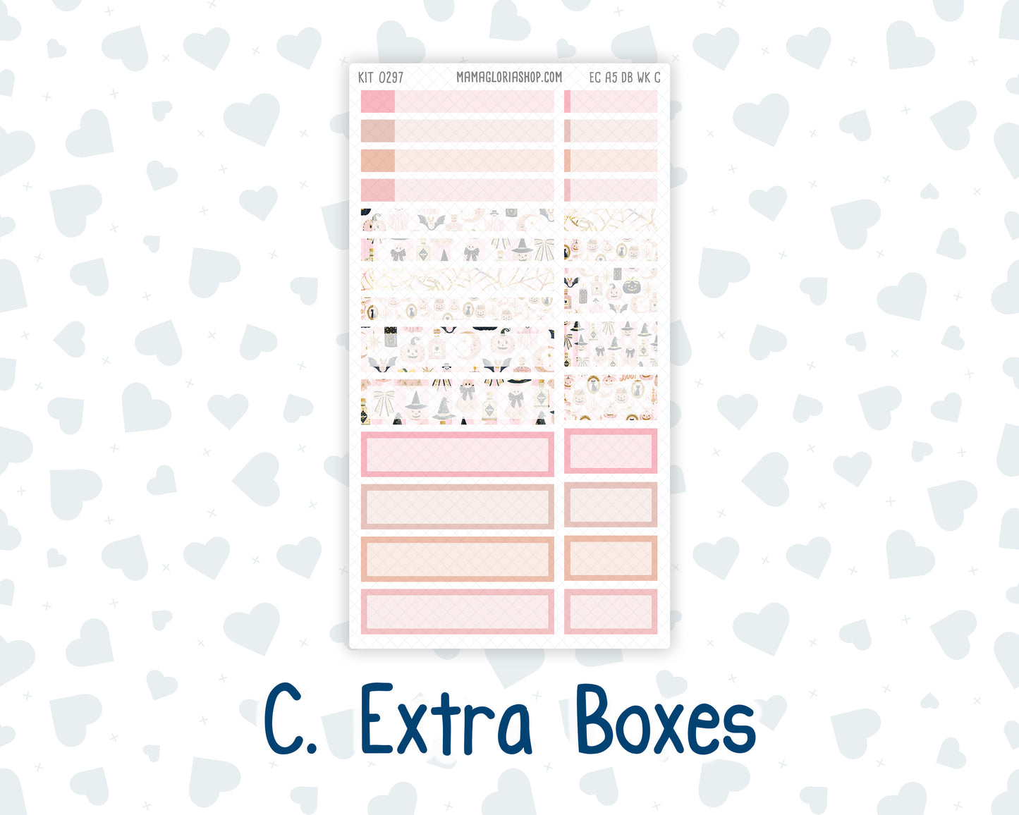 Kit 0297 - A5 - EC Dashboard Planner - October - Pink Spell