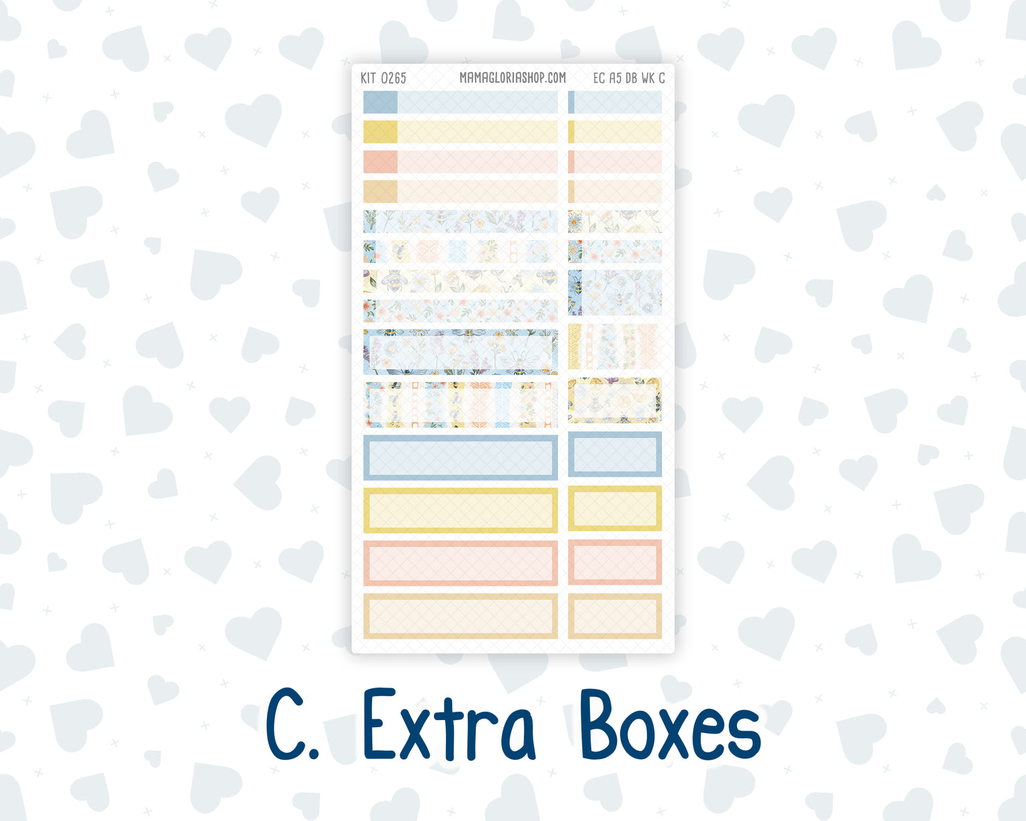 Kit 0265 - A5 - EC Dashboard Planner - May - Honeybee Sky