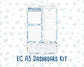 Kit 0249 - A5 - EC Notes Pages - Dashboard Kit | Productivity Page - January - Icy Lace