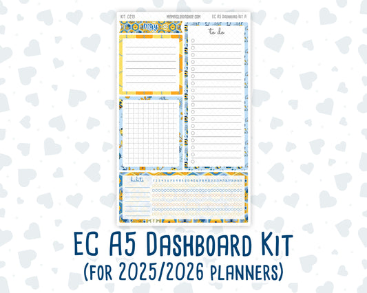 Kit 0219 - A5 - EC Notes Pages - May - Bee's Business - Dashboard Kit | Productivity Page
