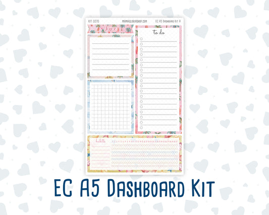 Kit 0270 - A5 - EC Notes Pages - Dashboard Kit | Productivity Page - June - Beachside Bliss