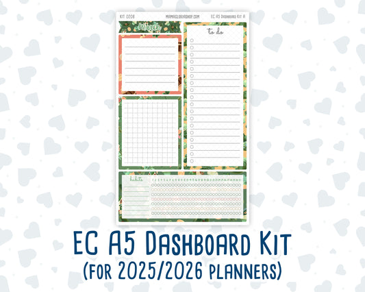 Kit 0208 - A5 - EC Notes Pages - March - Shamrock Lane - Dashboard Kit | Productivity Page