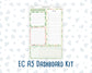 Kit 0256 - A5 - EC Notes Pages - Dashboard Kit | Productivity Page - March - Froggy Luck