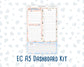 Kit 0305 - A5 - EC Notes Pages - Dashboard Kit | Productivity Page - December - Sugarplum Parade
