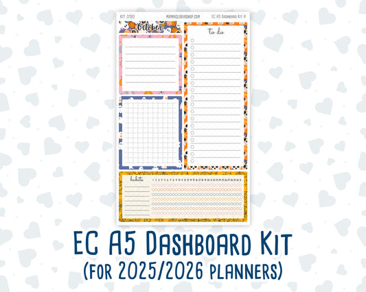 Kit 0190 - A5 - EC Notes Pages - October - Halloween Spooktacular - Dashboard Kit | Productivity Page