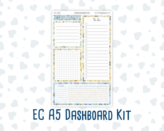 Kit 0265 - A5 - EC Notes Pages - Dashboard Kit | Productivity Page - May - Honeybee Sky
