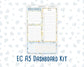 Kit 0265 - A5 - EC Notes Pages - Dashboard Kit | Productivity Page - May - Honeybee Sky