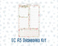 Kit 0308 - A5 - EC Notes Pages - Dashboard Kit | Productivity Page - December - Knit & Holly