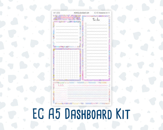 Kit 0252 - A5 - EC Notes Pages - Dashboard Kit | Productivity Page - February - Tokyo Candy Cloud