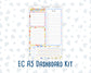 Kit 0269 - A5 - EC Notes Pages - Dashboard Kit | Productivity Page - June - Dolce Mare