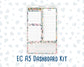 Kit 0275 - A5 - EC Notes Pages - Dashboard Kit | Productivity Page - July - Tropical Safari Blush