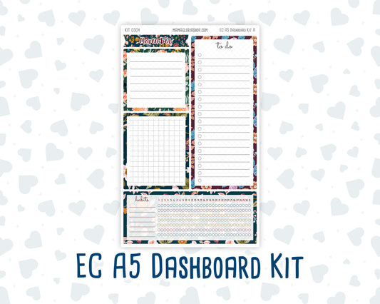 Kit 0304 - A5 - EC Notes Pages - Dashboard Kit | Productivity Page - November - Autumn In Bloom