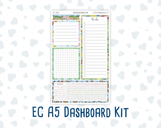 Kit 0267 - A5 - EC Notes Pages - Dashboard Kit | Productivity Page - May - Flowers For Mama