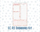 Kit 0294 - A5 - EC Notes Pages - Dashboard Kit | Productivity Page - September - Rosy Reveria