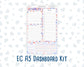 Kit 0273 - A5 - EC Notes Pages - Dashboard Kit | Productivity Page - July - Americana In Bloom