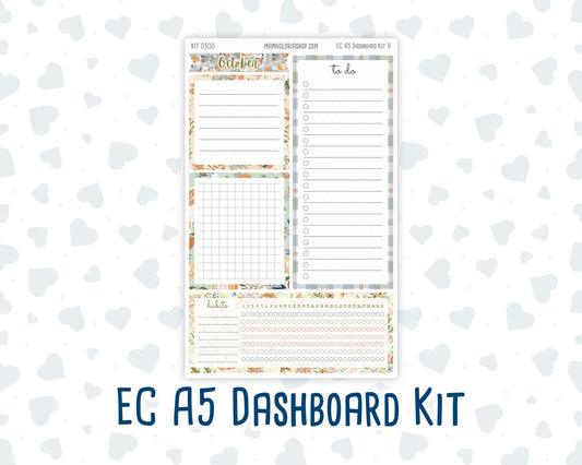 Kit 0300 - A5 - EC Notes Pages - Dashboard Kit | Productivity Page - October - Autumn Stroll