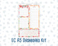 Kit 0271 - A5 - EC Notes Pages - Dashboard Kit | Productivity Page - June - Strawberry Shore