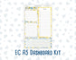 Kit 0274 - A5 - EC Notes Pages - Dashboard Kit | Productivity Page - July - Sunny Lemon Shore