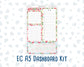 Kit 0276 - A5 - EC Notes Pages - Dashboard Kit | Productivity Page - July - Melon Crush