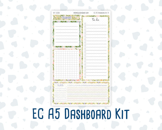 Kit 0280 - A5 - EC Notes Pages - Dashboard Kit | Productivity Page - Half Past Six In August