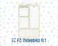 Kit 0280 - A5 - EC Notes Pages - Dashboard Kit | Productivity Page - Half Past Six In August